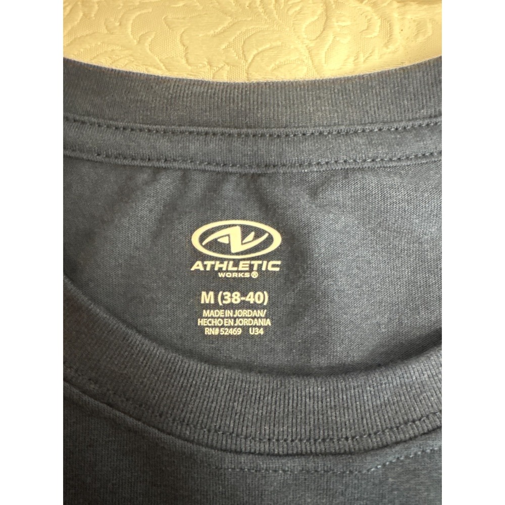 Athletic Works Mens Navy Blue Short Sleeve T-Shirt Size M Pullover Activewear‎ - Picture 3 of 8